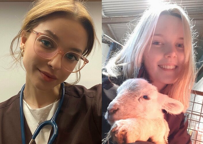 Veterinary students Natalia Brągiel and Sarah O'Keeffe have been awarded the 2023 Veterinary Student Scholarship Program